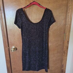 Forever 21 Black Sparkle Mini Dress